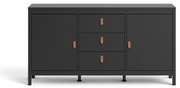 Fekete alacsony komód 152x80 cm Madrid – Tvilum