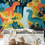 Fotótapéta - Vidám dinoszauruszok (147x102 cm)