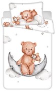 Pamut gyerek ágyneműhuzat babaágyhoz 100x135 cm Medvídek "Plane" – Jerry Fabrics