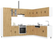 14 részes konyhaszekrény szett Porto kézműves tölgy mérnöki fa