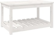 vidaXL fehér tömör fenyőfa kerti asztal 82,5x50,5x45 cm