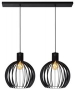 Lucide 73400/02/30 - Csillár zsinóron MIKAELA 2xE27/60W/230V fekete