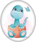 Dinoszaurusz Egg formapárna, díszpárna 37x34 cm Velúr