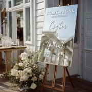 Személyre szabott tükör matrica S51 – Köszöntünk az esküvőnkön