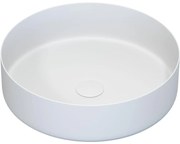 BATH DELUXE 06-040-16-01-00 - LJORDAL pultba építhető mosdó, Ø 40 cm, acél/fehér