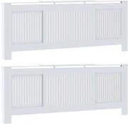 vidaXL Radiátor fedezék 2 pcs Fehér 205 x 20,5 x 81,5cm Faanyag