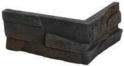 Homlokzati Sarok Stones Patan black 24x10 cm dombor RPATANBK