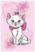 Disney Marie Pink Flower polár takaró 100x150cm