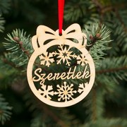 Fa karácsonyfadísz – Szeretlek 5db, Fa karácsonyfadísz – Szeretlek 5db