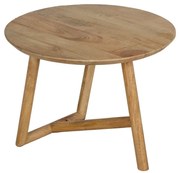 Natúr színű mangófa kerek dohányzóasztal ø 60 cm Mao – Ixia