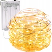 Karácsonyfa Fények Dróton Fények Mikro Girland Meleg Fehér Aa 80 Led