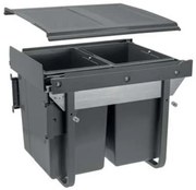 Hulladékgyűjtő GTV Practi Eco 450, szelektív, frontkihúzású, lágy záródás, 2*20 L edénnyel, fedéllel