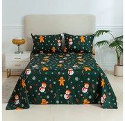 SNOWMAN AND GINGERBREAD lepedő és párnahuzat Méret: 50 x 70 cm | 140 x 240 cm