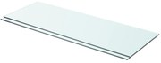 2 db átlátszó üveg paneles polc 70 x 25 cm
