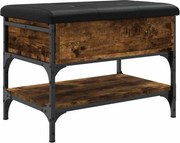 vidaXL füstös tölgy színű szerelt fa cipőpad 62 x 42 x 45 cm