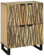 Oldalszekrény 60 x 33.5 x 75 cm - Tömör mangóból és őszi fából készült