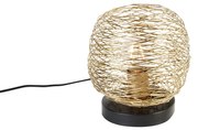 Design asztali lámpa arany fekete színben 20 cm - Sarella