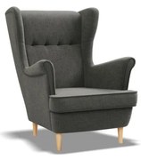 Uszak Mini fotel, fonott, fekete