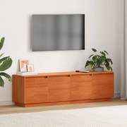 TV szekrény Barna 156 x 37 x 45 cm Tömör fenyőfa
