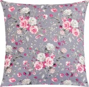 Bellatex Adéla Virág párna rózsaszín rózsa, 40 x 40 cm