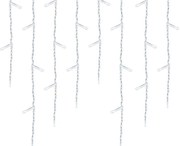 LED-es jégcsap fényfüggöny 2 méretben, hidegfehér-230 LED-del