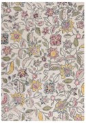 Krémszínű kézi szövésű gyapjú szőnyeg 120x170 cm Tania Floral – Flair Rugs