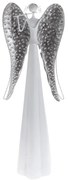 Fém angyal világító szárnyakkal, 64 cm, LED-esvilágítás