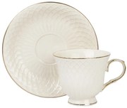 Amy - porcelán 2 személyes csésze+alj szett díszdobozban, 210 ml