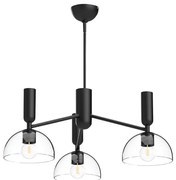 Alora Mood ALM-JUDE3-MB-CL - JUDE rúdon függő csillár 3xE27/60W/230V, fekete