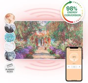 Klarstein Wonderwall Air Art Smart, infravörös hősugárzó, 120 x 60 cm, 700 W, alkalmazás, kerti ösvény