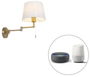Okos fali lámpa bronz fehér árnyékolóval, Wi-Fi A60 - Ladas Deluxe