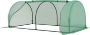 Outsunny Kültéri Üvegház 200x100x80 cm Típusú Kert Alagút Üvegház Acél Váz és PE Borítással - Kicsi Üvegház Növénytermesztéshez paradicsomhoz Zöld | A