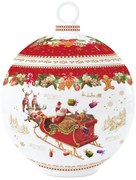 Karácsonyi porcelán keksztároló gömb, 18x18x23 cm, díszdobozban - Christmas Memories