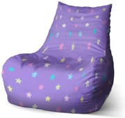 Bean babzsák csillagok lilán - gyerek, lila
