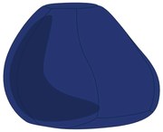 Kék Kültéri Babzsák Puff Huzat