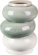 Dekorációs váza Liana 21x19x26 Eurofirany krém menta ombre hatás