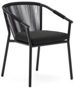 Fekete fém kerti szék Xelida – Kave Home