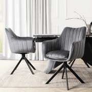 Szürke Bársony Forgószék MUMBAI 2