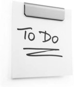 Jegyzettartó klip, öntapadó, mágneses, DURABLE DURAFIX® CLIP, ezüst (D470923)