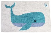 Fehér-kék fürdőszobai kilépő 83x52,5 cm Whale – Rex London