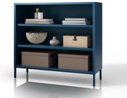 Alacsony polcos szekrény LUCA , 1000 x 900 x 350 mm, Modern: sötétkék