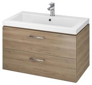 Cersanit S801-154-DSM - Falra szerelhető LARA fürdőszobai szekrény mosdóval, 80 cm, dió