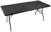 VENDÉGLÁTÓ ASZTAL / ÖSSZECSUKHATÓ 180 CM - FEKETE