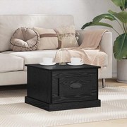 Dohányzóasztal with Drawer Musta tammi 50 x 50 x 35 cm Faanyag