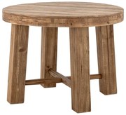 Sötét natúr színű kerek dohányzóasztal egzotikus fa dekorral ø 60 cm Emmett – Bloomingville