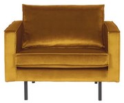 Rodeo Velvet sárga bársonyfotel - BePureHome