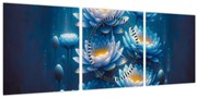 Kép - Tavirózsák a víz alatt (órával) (90x30 cm)