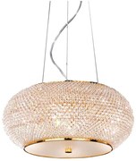 Ideal Lux - Kristály csillár zsinóron PASHA 6xE14/40W/230V átm. 40cm arany