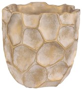Plástev beton virágtartó, méret M, szélesség 21cm, bézs-arany