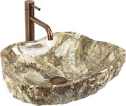 Rea Isla Canyon, pultra szerelhető mosdó 490x370x140 mm, kőutánzat, REA-U7884